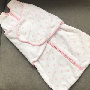 chamois dot halo sleepsack